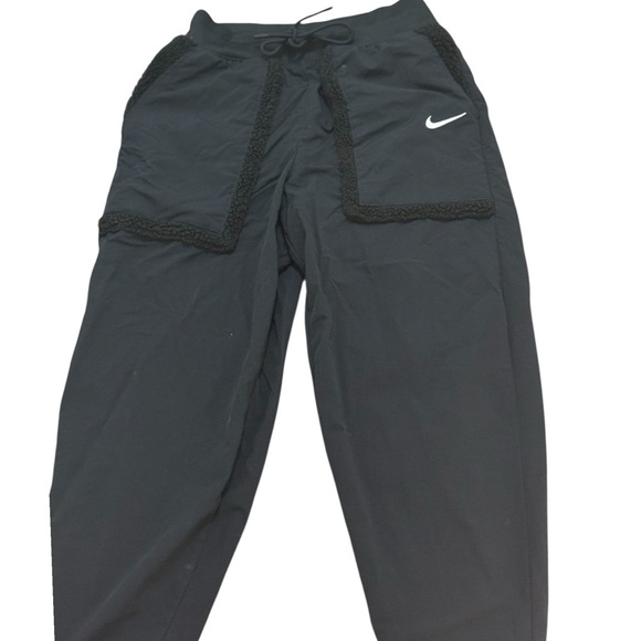 Nike Women's Black Joggers with White Swoosh - Picture 2 of 4